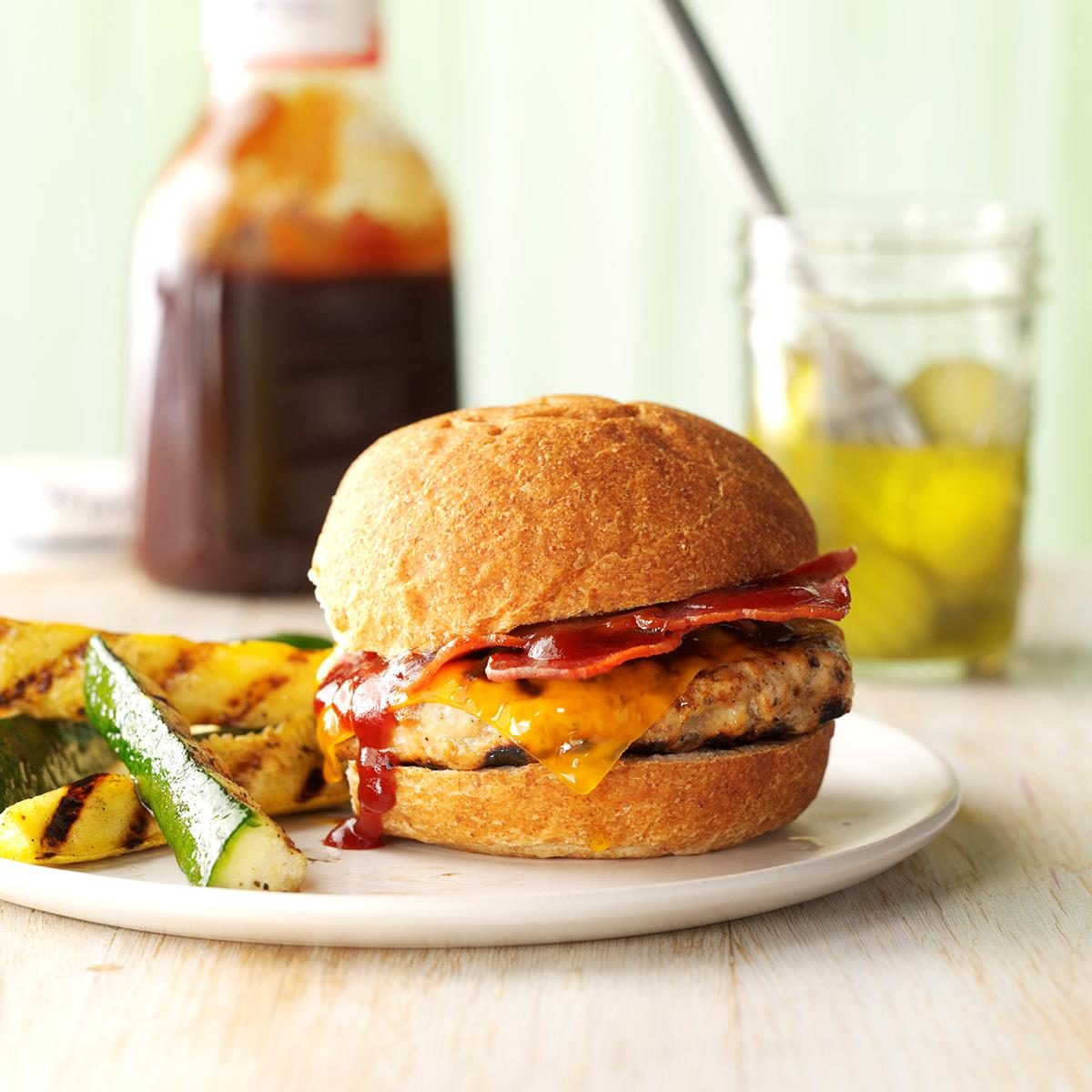 Mushroom Bacon Turkey Burgers