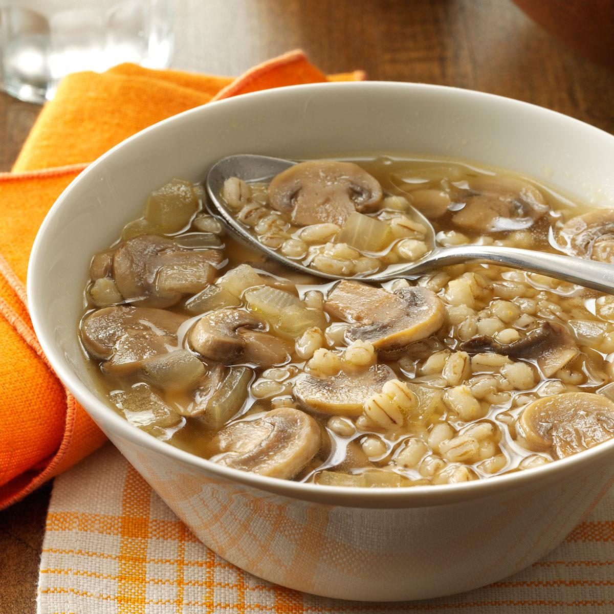 Mushroom Onion Barley Soup