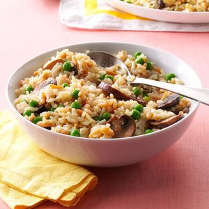 Mushrooms & Peas Rice Pilaf