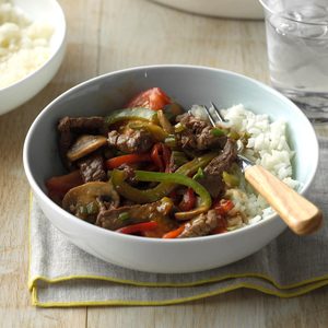 Mushroom Pepper Steak