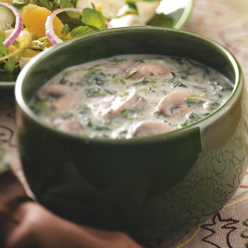 Mushroom-Spinach Cream Soup