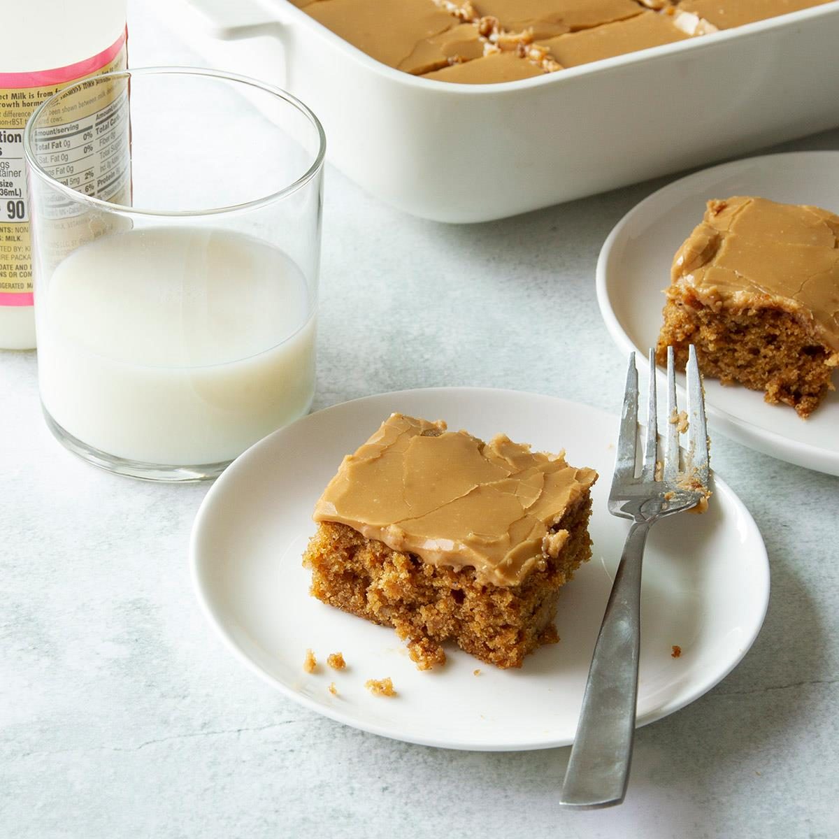 Oatmeal Cake with Caramel Icing