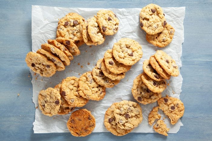 Oatmeal Chocolate Chip Cookies on baking sheet