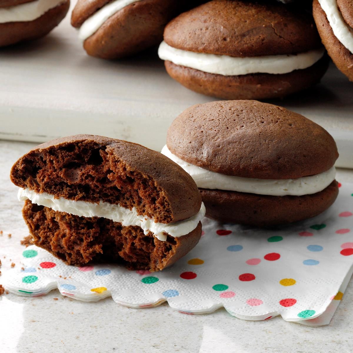 Chocolate Peanut Butter Whoopie Pies - Beyond the Butter