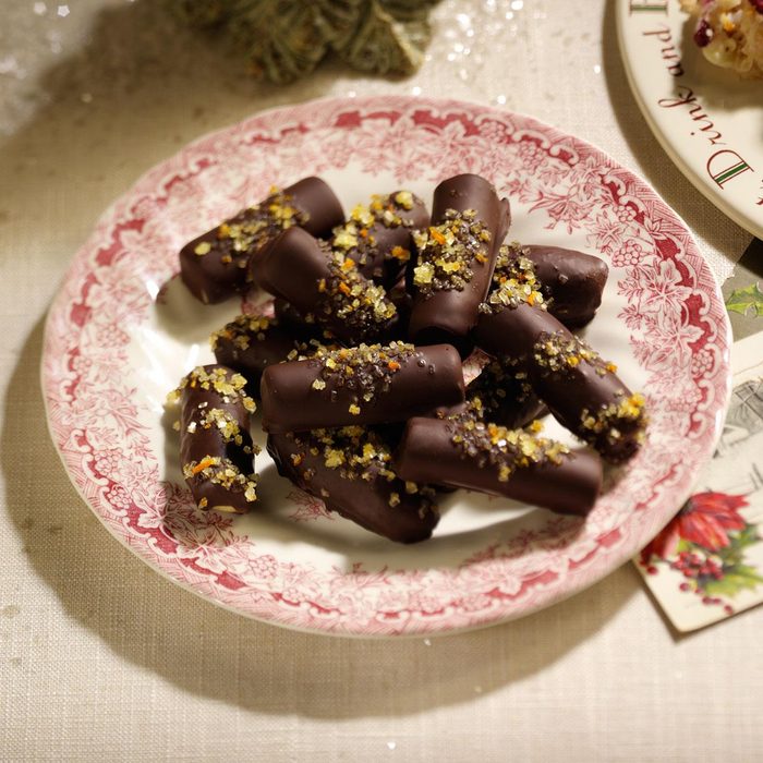 Orange-Almond Chocolate Logs