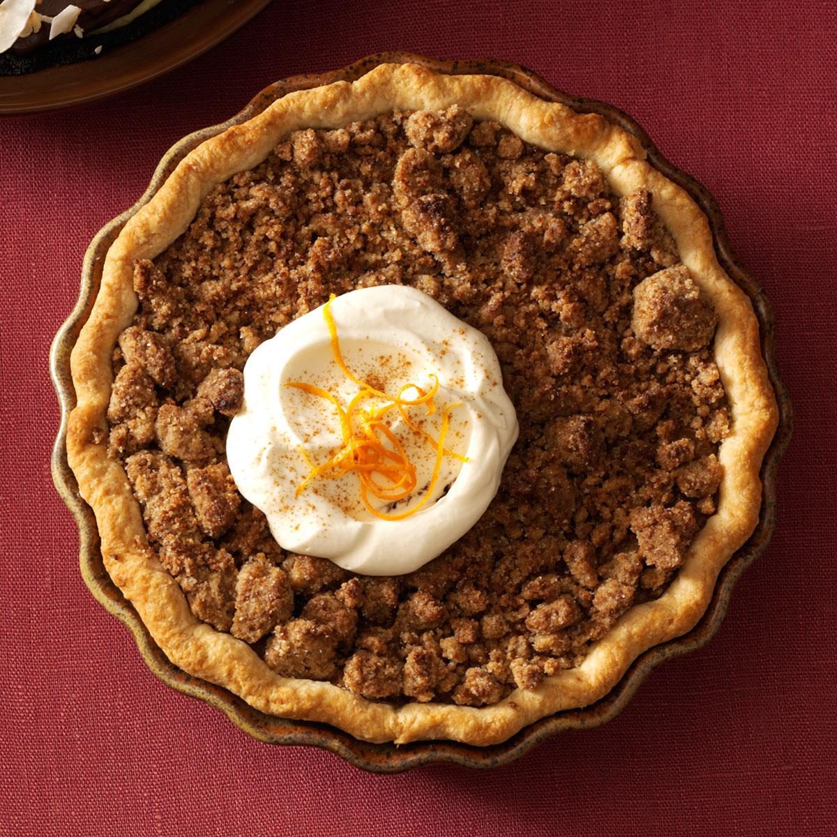 Orange Sweet Potato Pie with Ginger Streusel