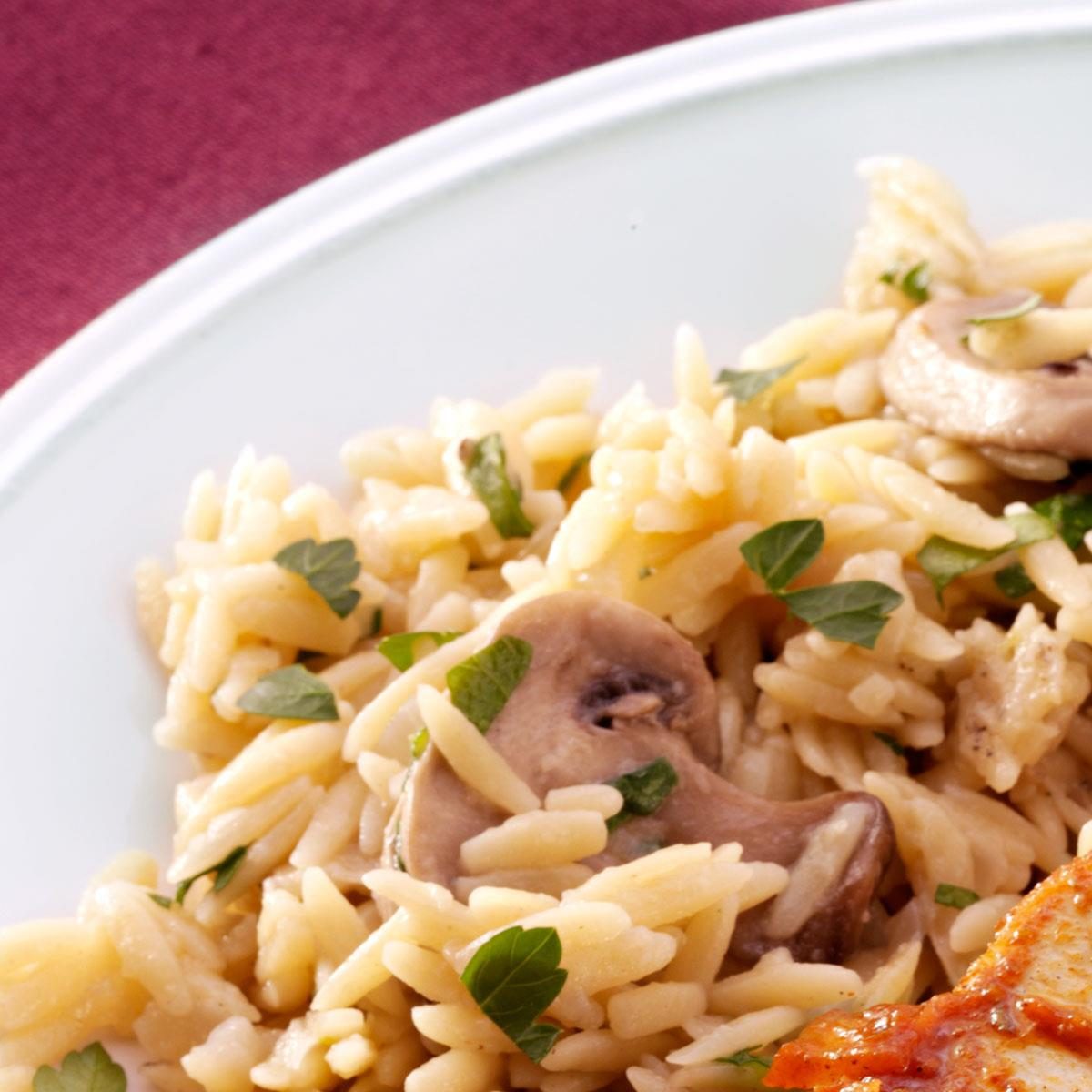 Orzo Pilaf with Mushrooms