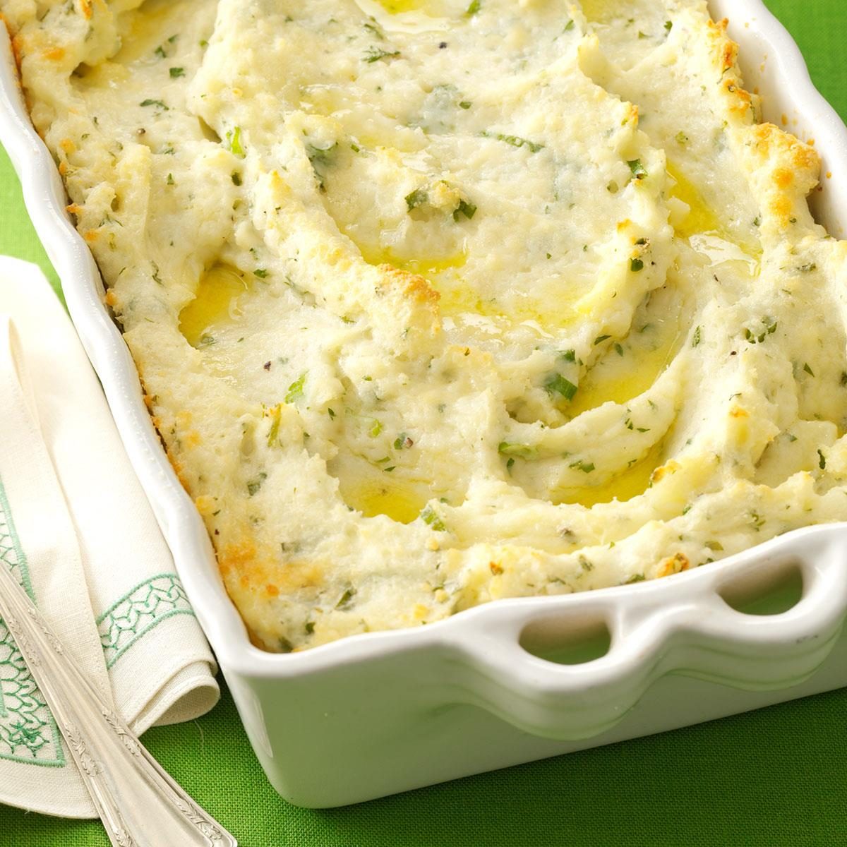 Parmesan-Baked Mashed Potatoes