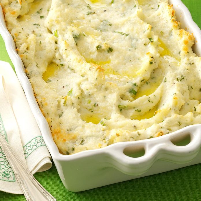 Parmesan-Baked Mashed Potatoes