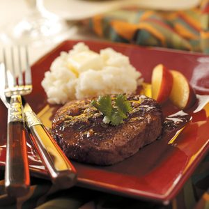 Peach-Glazed Beef Filets