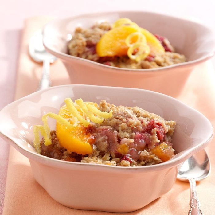 Peach Rhubarb Crisp