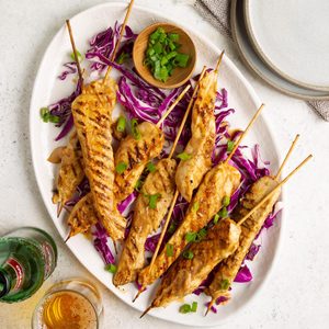 Peanut Butter Chicken Skewers