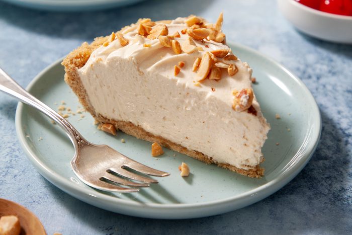 Peanut Butter Pie served in plate with fork