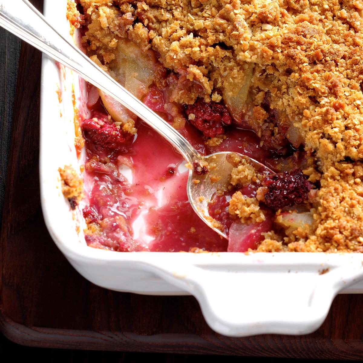 Pear-Blackberry Crisp