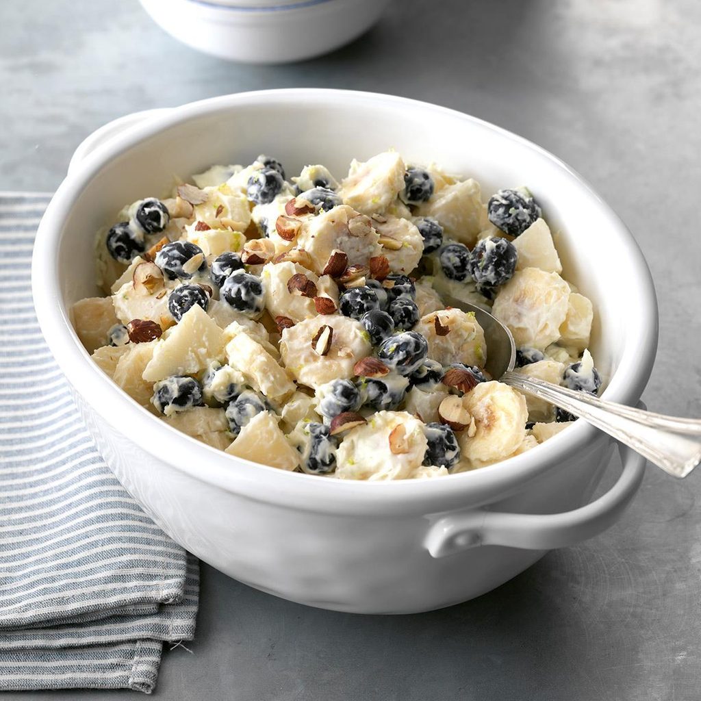 Pear-Blueberry Ambrosia with Creamy Lime Dressing