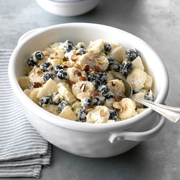 Pear-Blueberry Ambrosia with Creamy Lime Dressing