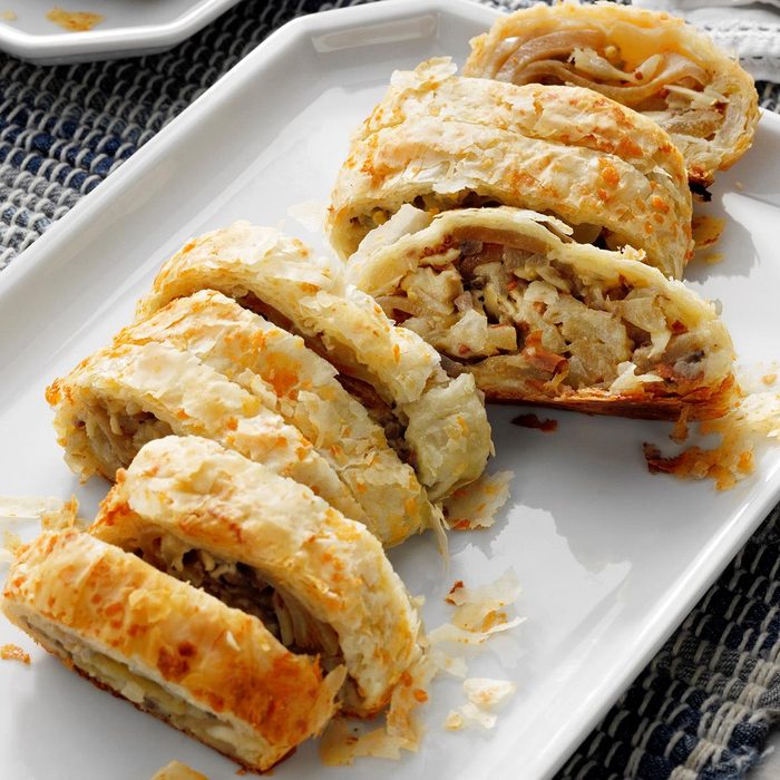 Pear Mushroom Strudels