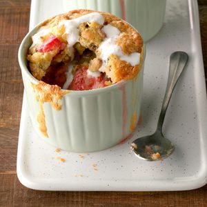 Pecan Strawberry Rhubarb Cobbler