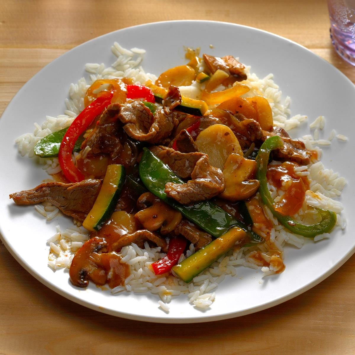 Pepper Steak with Squash