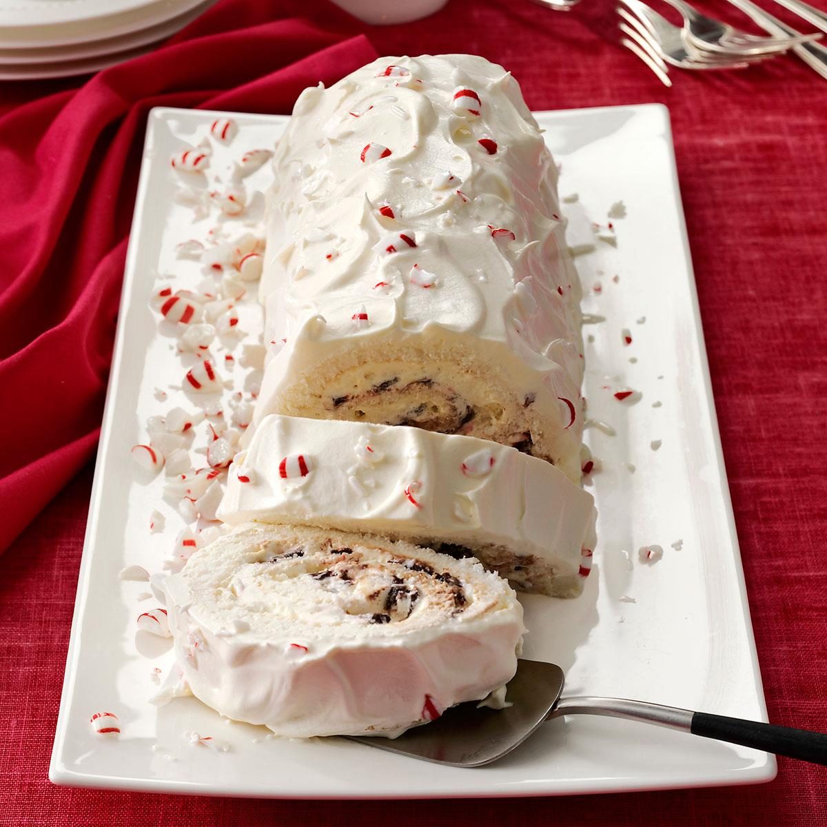 Peppermint Cake Rolls