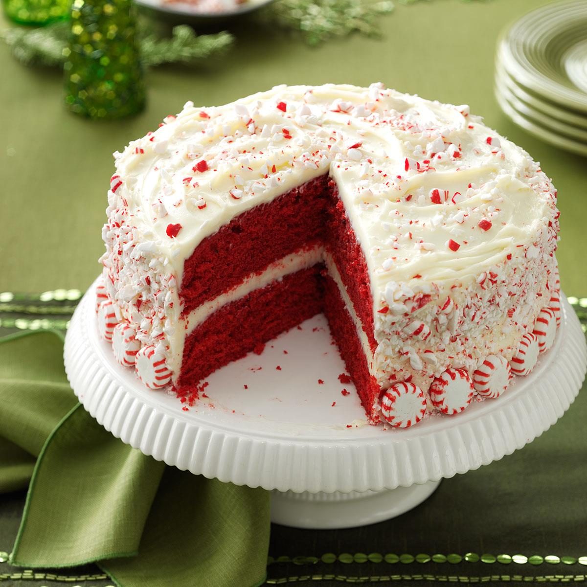 Peppermint Red Velvet Cake