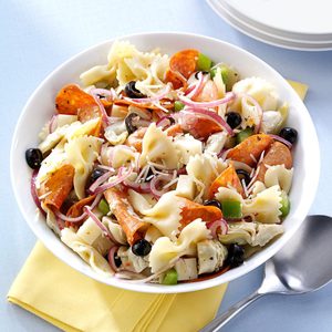 Pepperoni-Artichoke Pasta Salad