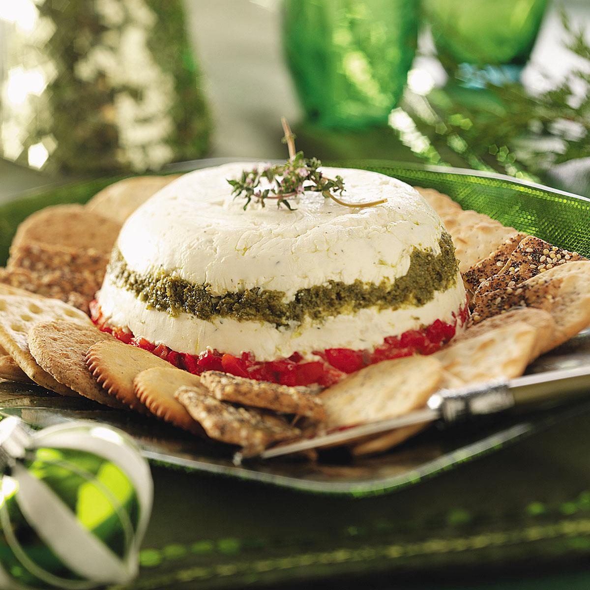 Pesto-Pepper Cheese Spread