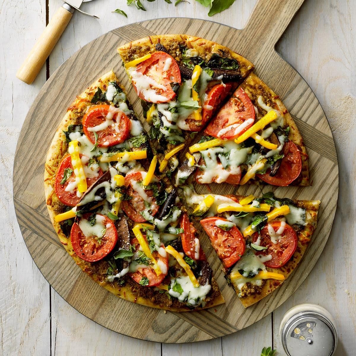 Pesto Vegetable Pizza