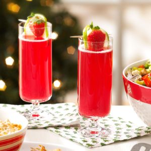 Pink Sparkling Wine Punch