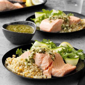 Poached Salmon with Chimichurri