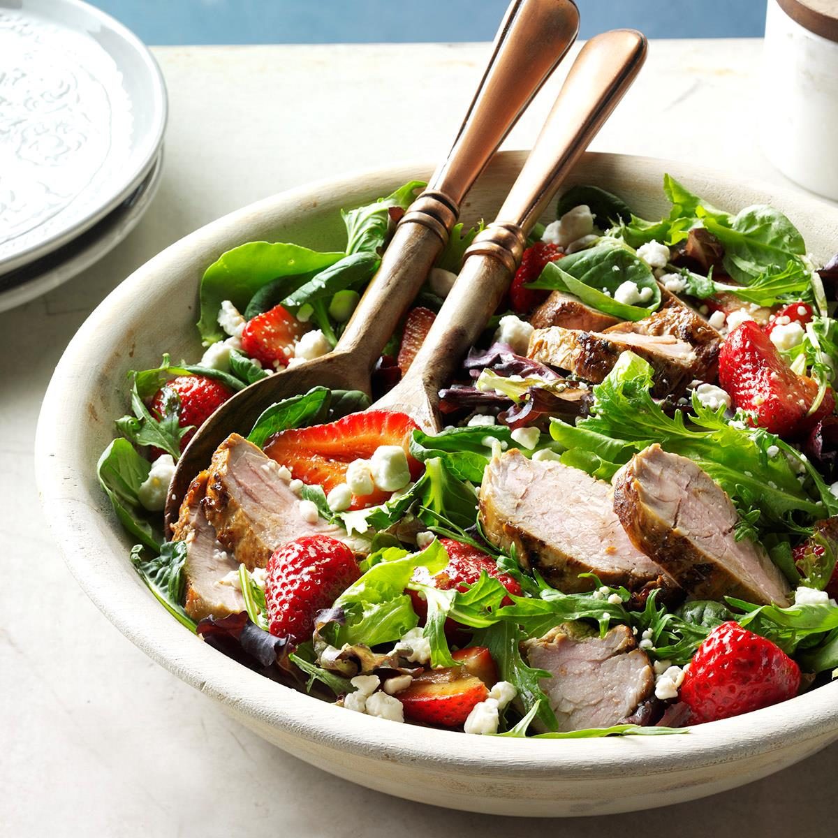 Pork and Balsamic Strawberry Salad