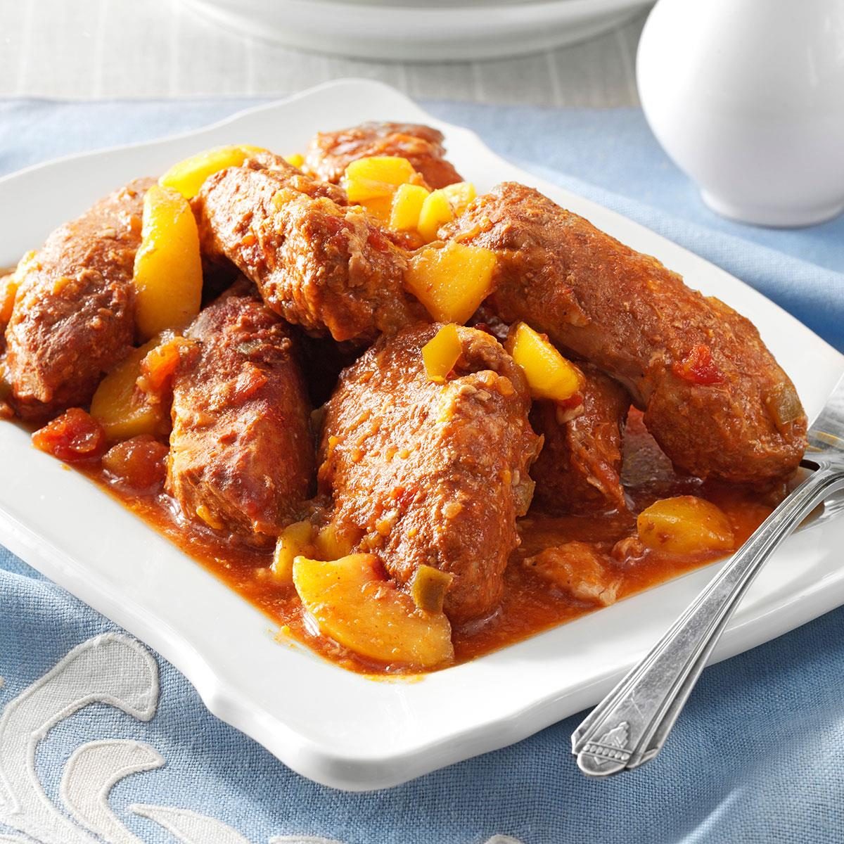 Pork with Peach Picante Sauce