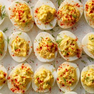 Pressure-Cooker Garlic-Dill Deviled Eggs