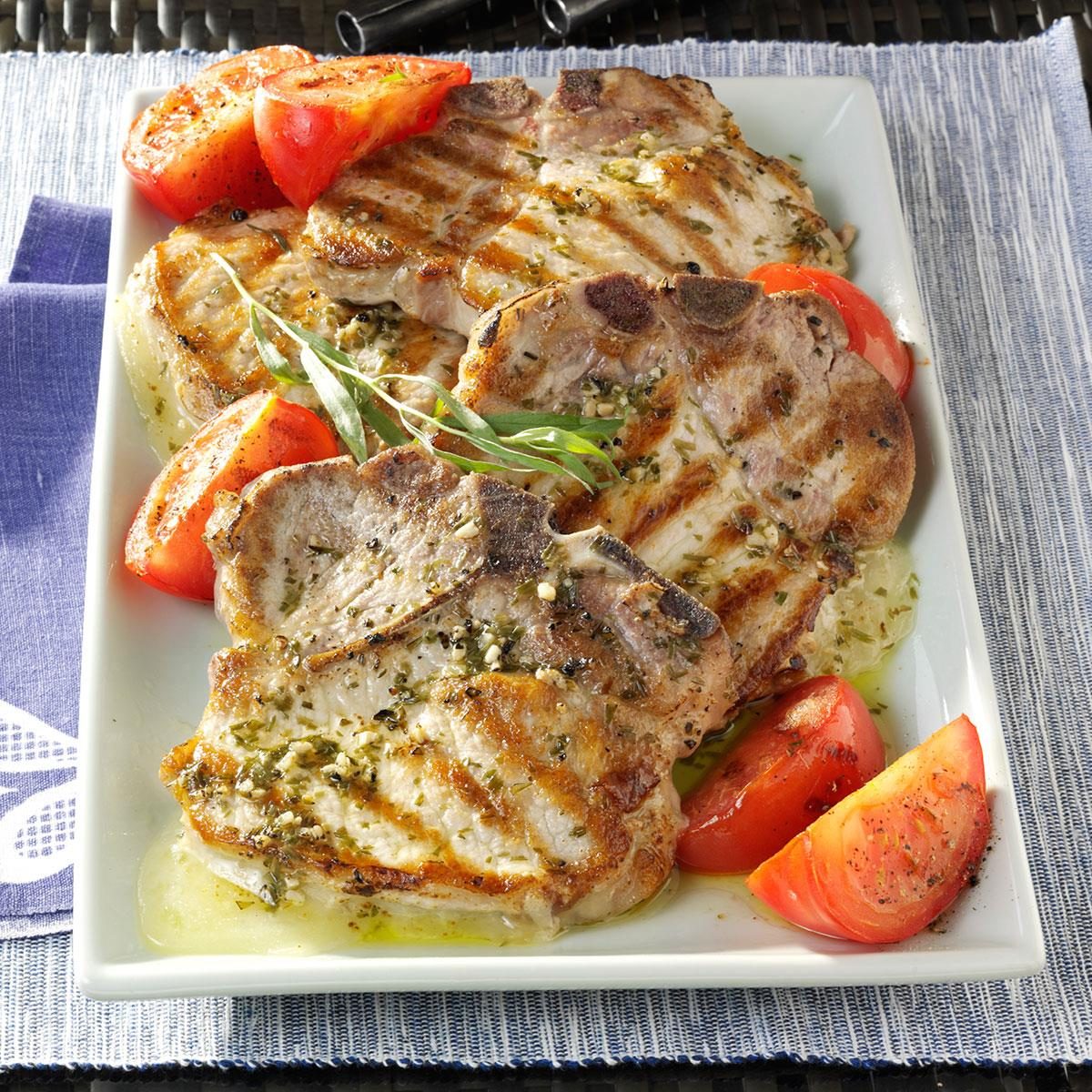 Provolone Stuffed Pork Chops With Tarragon Vinaigrette Exps84067 Th2379797a11 29 6bc Rms 3