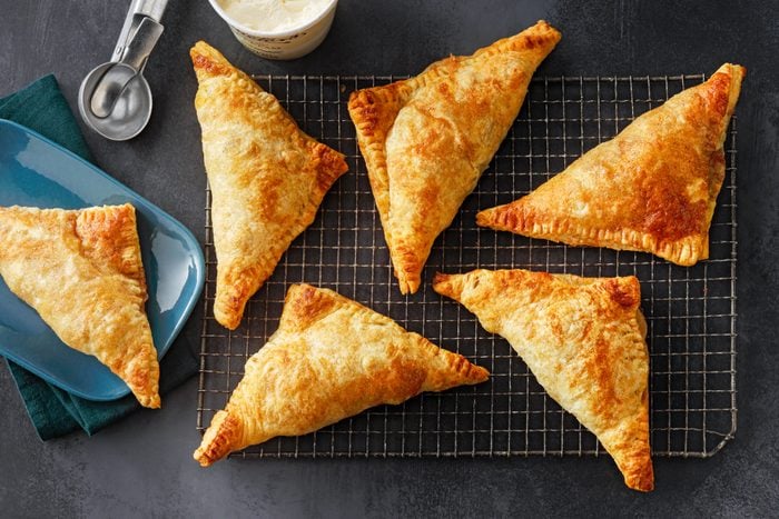 Puff Pastry Apple Turnovers on Cooling Rack