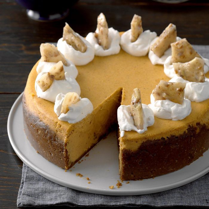 Double Layer Pumpkin Cheesecake Recipe How To Make It Taste Of Home