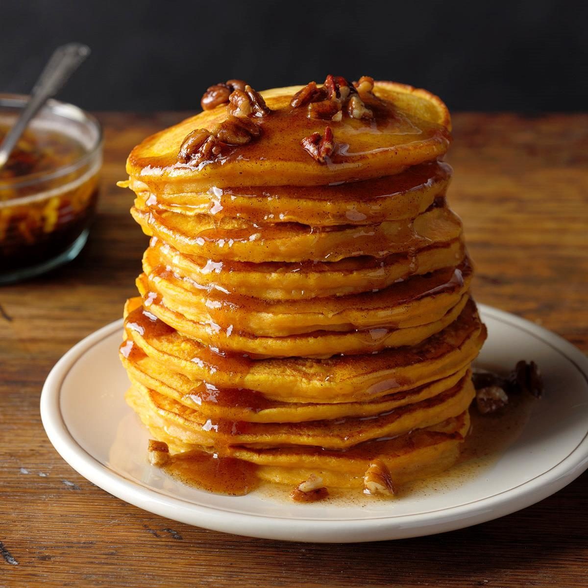Pumpkin Pancakes With Cinnamon Brown Butter Exps Hplbz18 43068 B05 17 6b 2