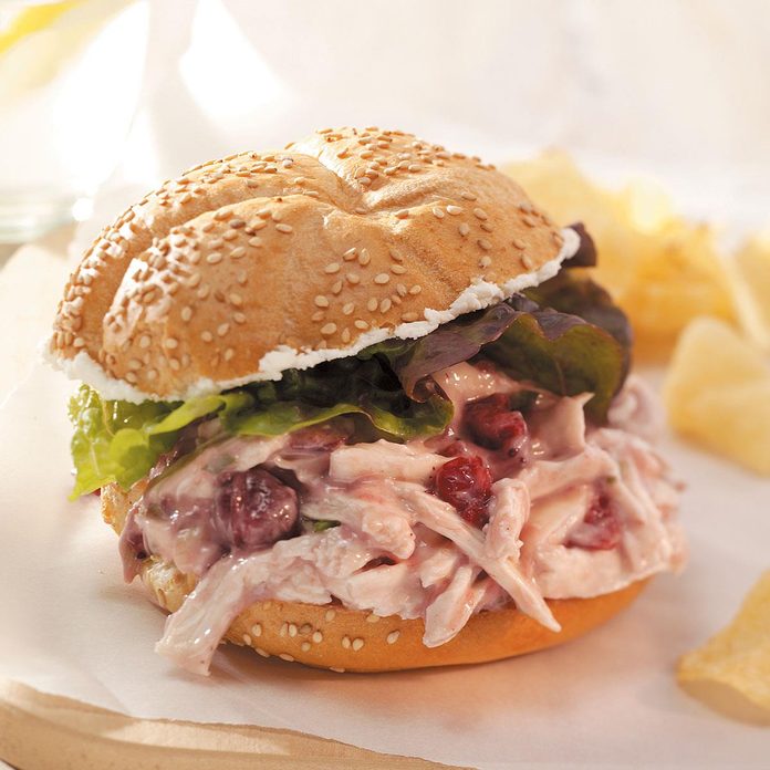 Quick Cranberry Chicken Salad Sandwiches