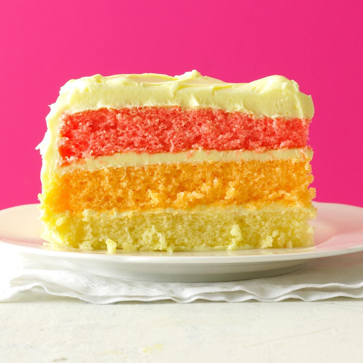 May Birthday: Rainbow Layer Cake