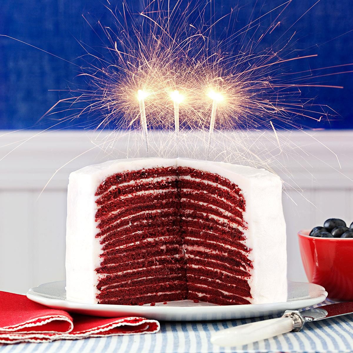Red Velvet Crepe Cakes