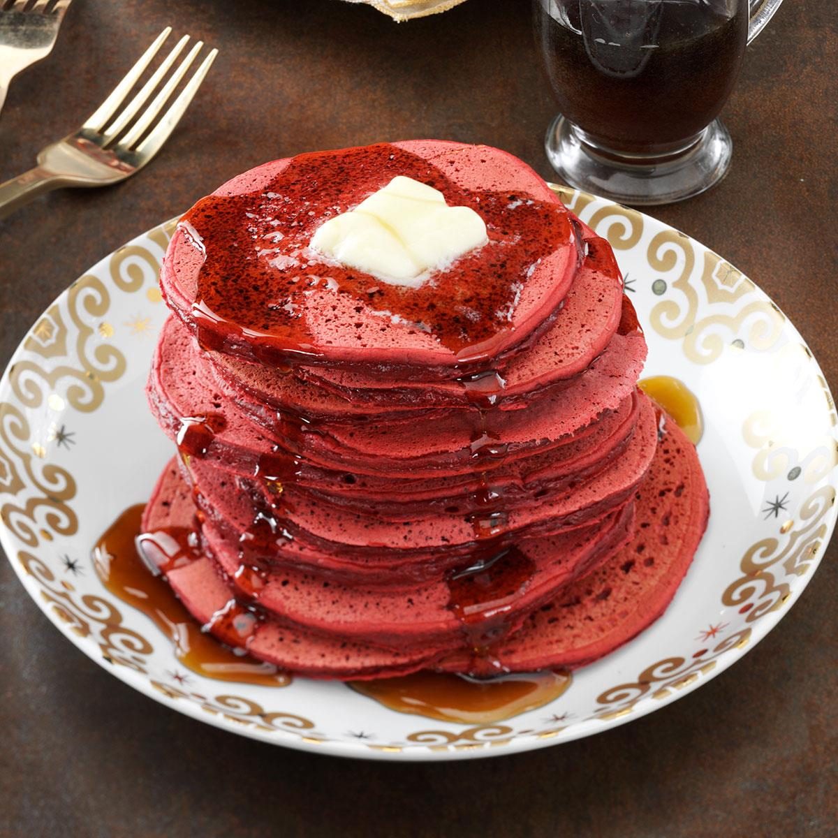 Red Velvet Pancakes