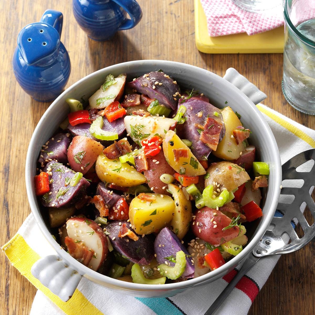 Traditional: Red, White & Blue Potato Salad