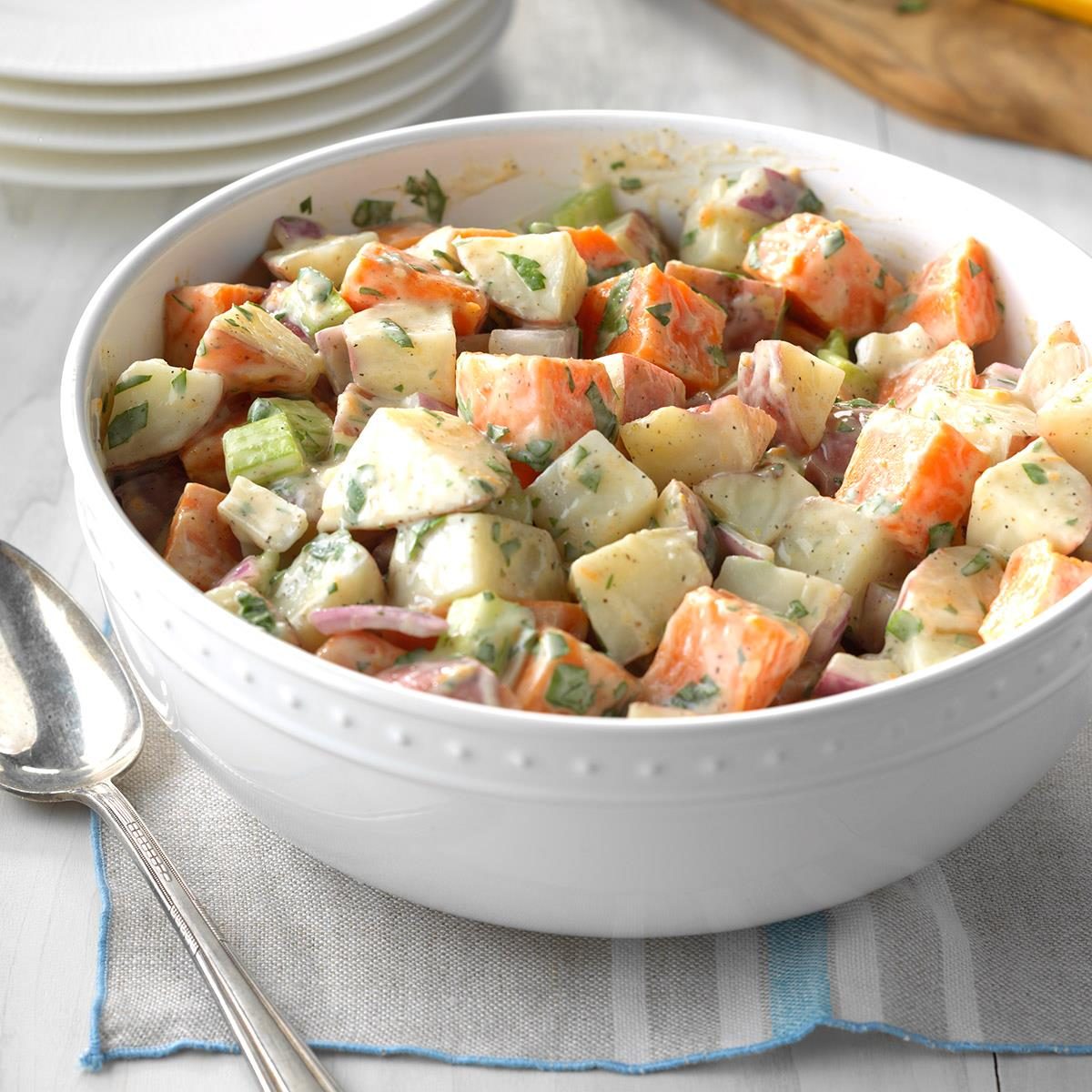 Red and Sweet Potato Salad