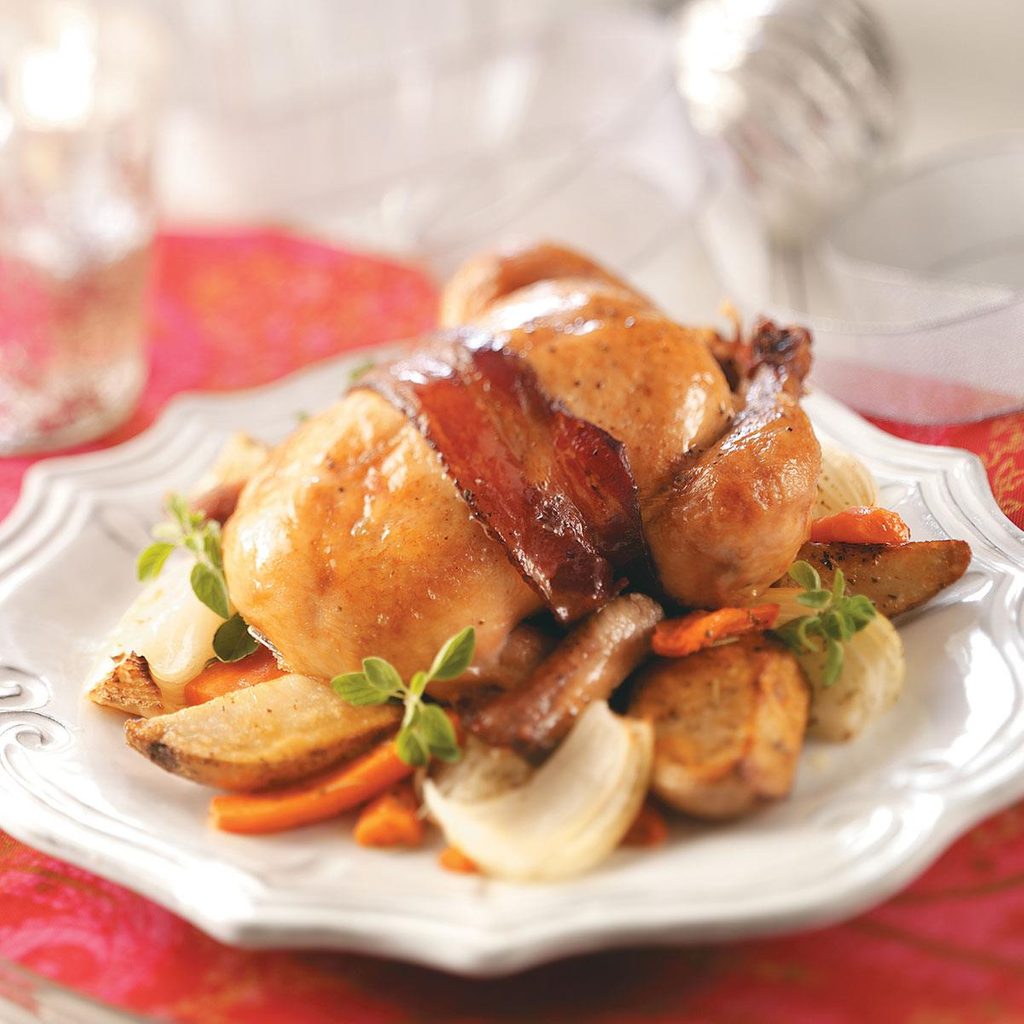 Roasted Cornish Hens with Vegetables