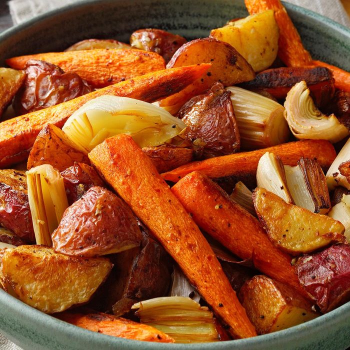 Roasted Potatoes, Carrots & Leeks