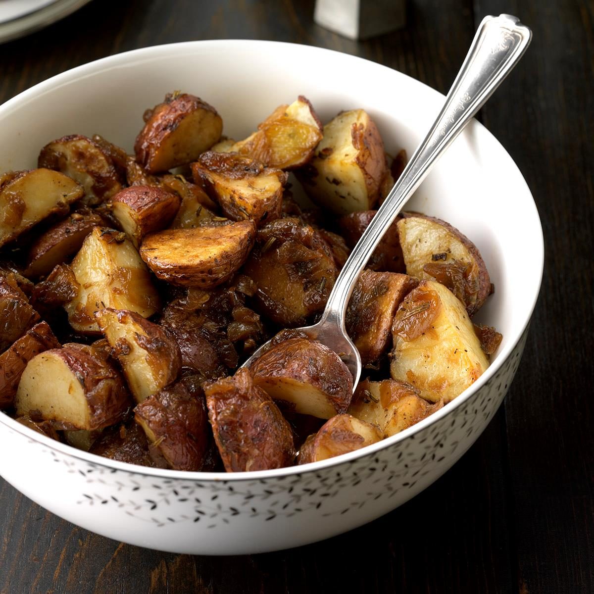 Vegan Rosemary Potatoes with Caramelized Onions