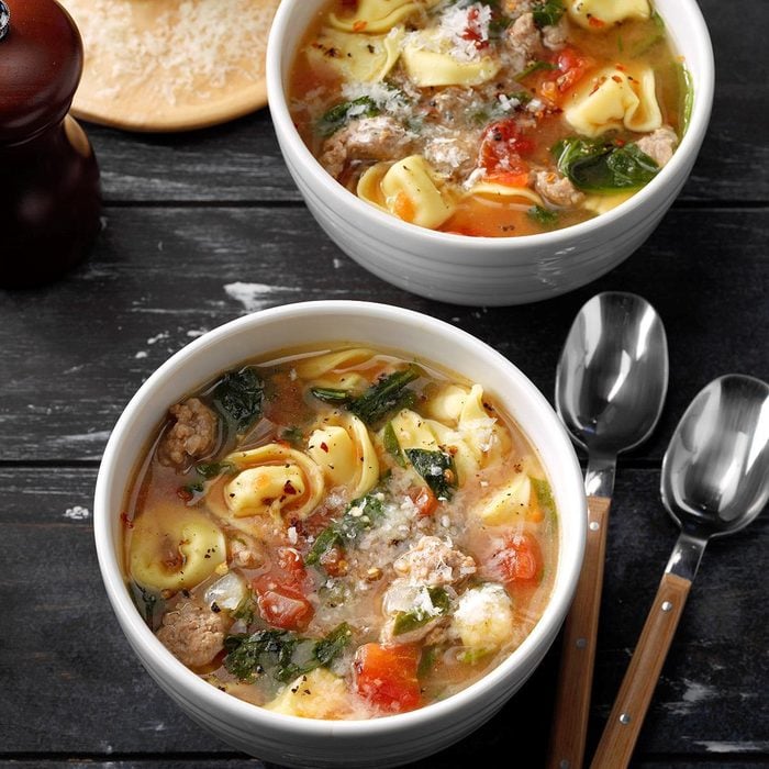 Rustic Italian Tortellini Soup