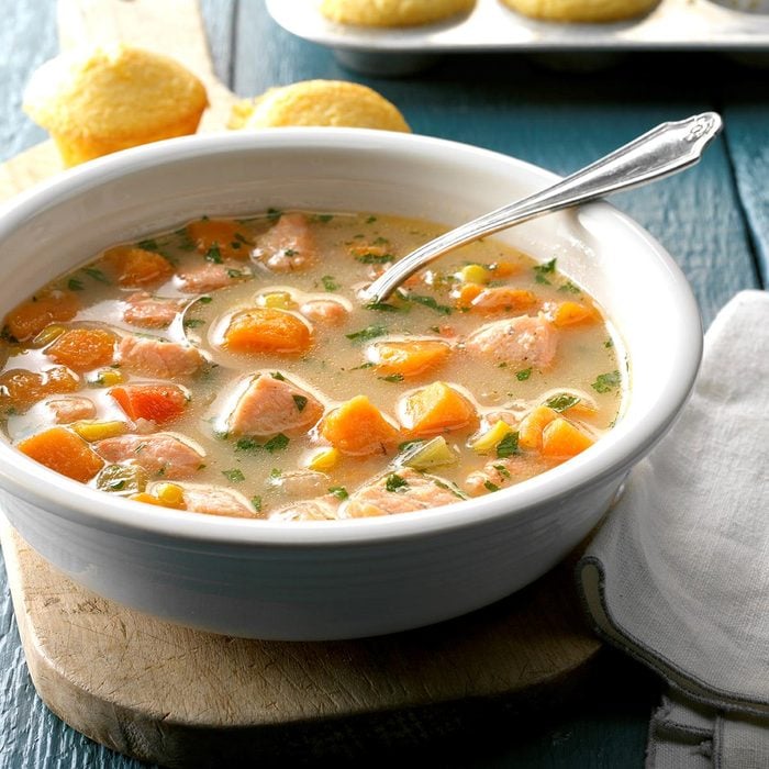 Salmon Sweet Potato Soup