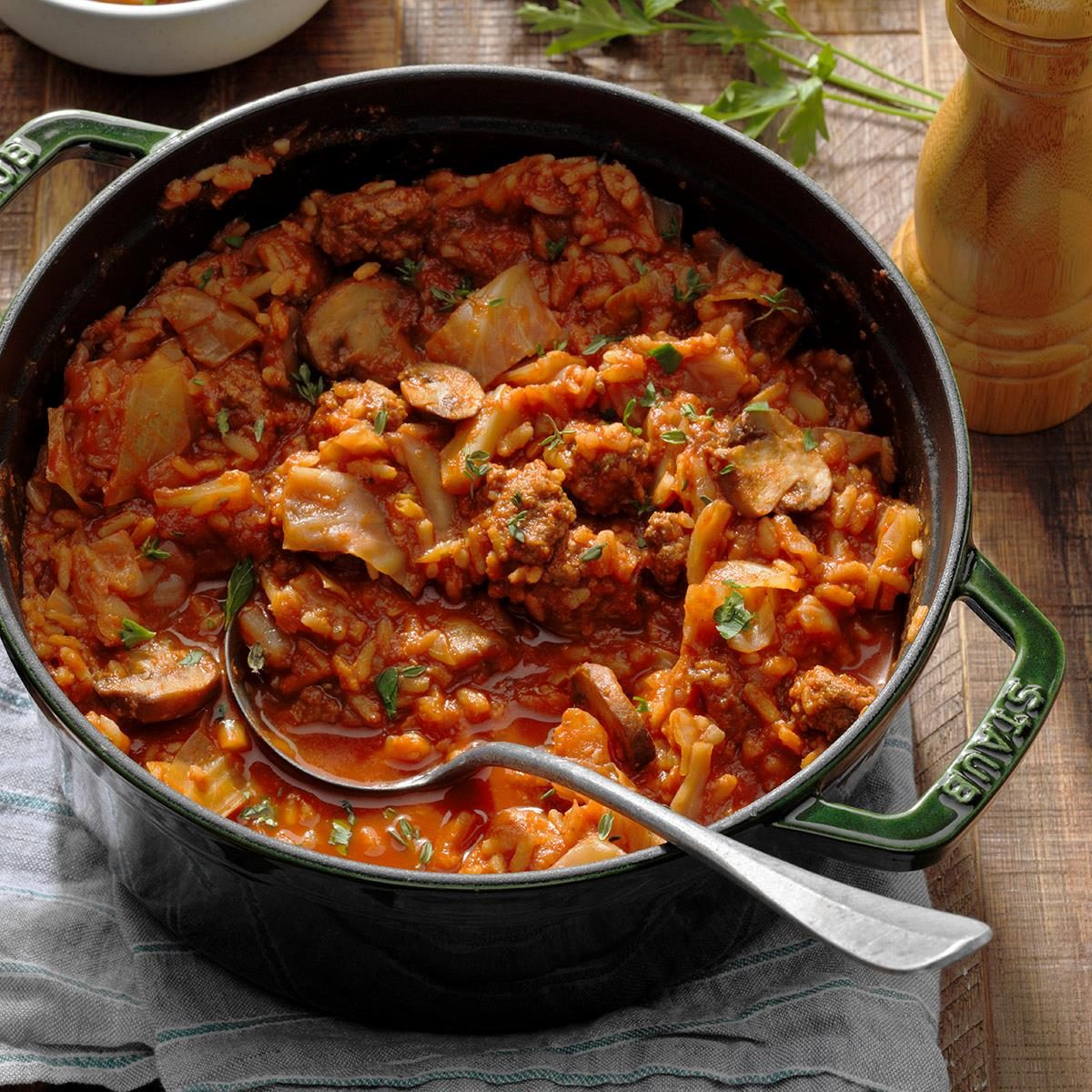 Saucy Beef and Cabbage Dinner