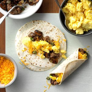 Sausage Breakfast Burritos